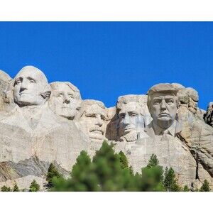Donald Trump on Mount Rushmore 8x10 Picture Original Artwork OOAK Photo USA!